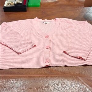 Loft light pink button down oversized cardigan Size Medium excellent condition
